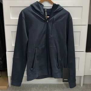 Mens NWT lululemon City Sweat Zip Hoodie Medium Blue Great Christmas gift!